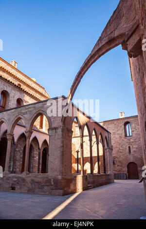Château et église de San Vicente dans village Cardona, Barcelone, Espagne Banque D'Images
