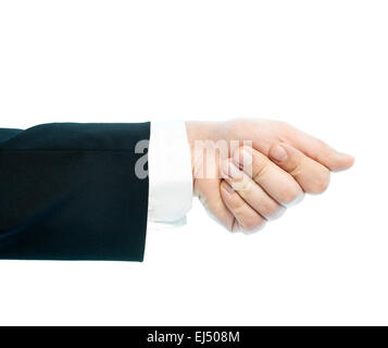 Homme de race blanche composition manuelle isolated Banque D'Images