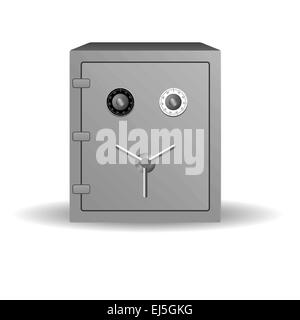 L'icône de sécurité de verrouillage double isolé sur fond blanc, vector illustration Illustration de Vecteur