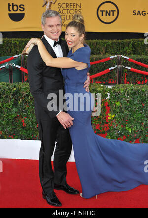 LOS ANGELES, CA - le 25 janvier 2015 : Rebecca Gayheart et Eric Dane en 2015 Screen Actors Guild Awards au Shrine Auditorium. Banque D'Images