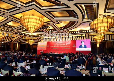 Beijing, Chine. Mar 22, 2015. Le vice-Premier ministre chinois Zhang Jaili prononce un discours lors de la cérémonie d'ouverture de China Development Forum à Beijing, capitale de la Chine, 22 mars 2015. © Ding Lin/Xinhua/Alamy Live News Banque D'Images
