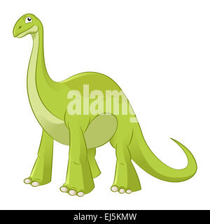 Image vectorielle d'un cartoon funny diplodocus Banque D'Images