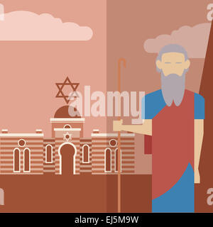 Image vectorielle d'une icône de Moïse Banque D'Images