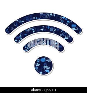 Symbole de Wi Fi Banque D'Images