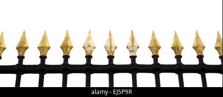 L'isolement d'or Fence With Clipping Path Banque D'Images