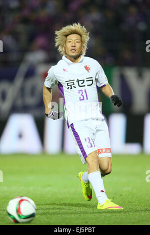 Masashi Oguro (Sanga), le 21 mars 2015 - Football : Football /2015 J2 match de championnat entre Omiya Ardija Kyoto Sanga 2-1 à Nack5 Stadium Omiya, Saitama, Japon. (Photo de YUTAKA/AFLO SPORT) [1040] Banque D'Images