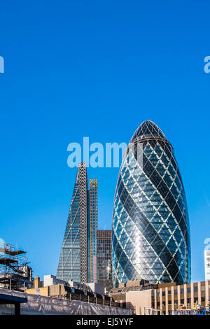 Leadenhall Building & 30 St Mary Axe - City of London Banque D'Images