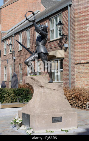 Leicester, Royaume-Uni. 22 mars, 2015. Cortège Reinterment King Richard 111 arrive à l'église St Nicholas pour réparation avant de permanents au St Martins cathédrale de Leicester. Credit : IFIMAGE/Alamy Live News Banque D'Images