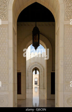 Grande Mosquée Sultan Qaboos, Muscat, Oman Banque D'Images