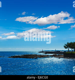 La plage de Cala Bona majorque Paguera Îles Baléares Mallorca en Espagne de Banque D'Images