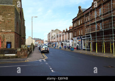 Ayr street route principale de Troon Scotland UK Banque D'Images