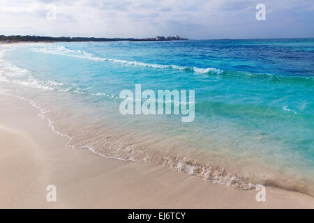 Majorque plage Es Trenc ses Arenes dans Campos îles Baléares de Majorque Espagne Banque D'Images