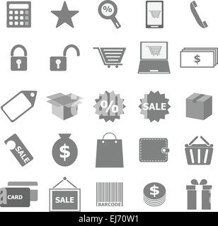 Shopping icônes sur fond blanc, stock vector Illustration de Vecteur