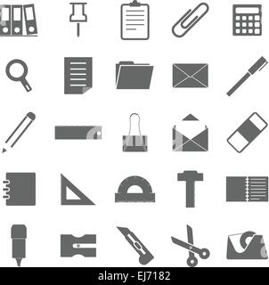 La papeterie d'icônes sur fond blanc, stock vector Illustration de Vecteur