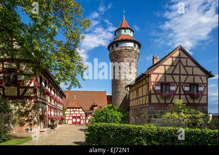 Bâtiment du Secrétariat avec le château de l'administration, Tour Sinwell, bien profond dans la maison de la fontaine, Château extérieur Yard Banque D'Images