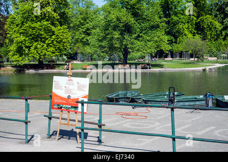 Barques Parc de l'Orangerie park Strasbourg Alsace France Europe Banque D'Images