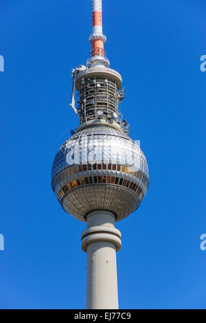Détail de la tour de télévision de Berlin Banque D'Images