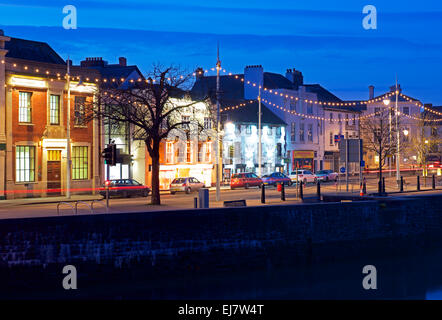 Bideford Devon, Angleterre, de nuit, UK Banque D'Images