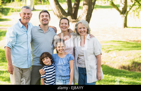 Portrait of a happy family park