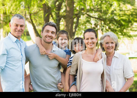 Portrait of a happy family park