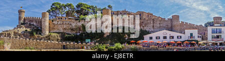 Vue panoramique sur Tossa de mar Espagne Banque D'Images