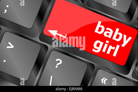 Bouton de touche clavier ordinateur - baby girl Banque D'Images