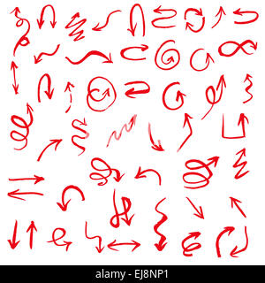 Jeu de flèches rouges Banque D'Images