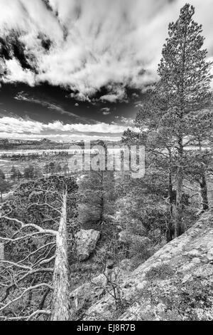 Lake Akkajaure avec Sarek NP, Laponie, Suède Banque D'Images