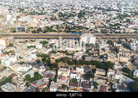 Vue aérienne de Dakar Banque D'Images