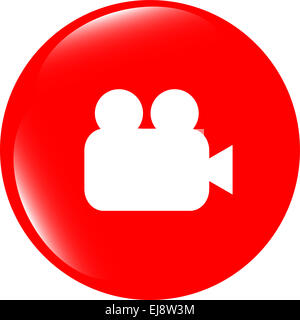 L'icône de caméra vidéo bouton web app Banque D'Images
