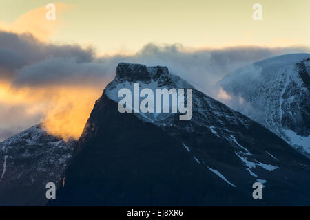 Mt. Duolbagorni Kebnekaise, montagnes, Suède Banque D'Images