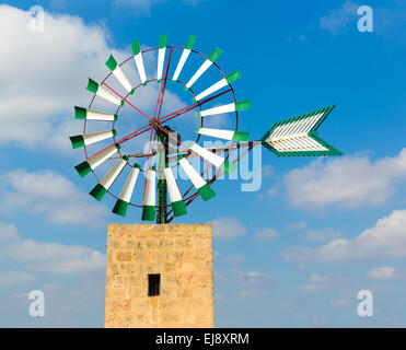 Moulin à Majorque Iles Baleares Espagne de Campos Banque D'Images
