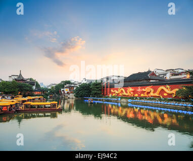 Paysage au crépuscule de Nanjing Banque D'Images