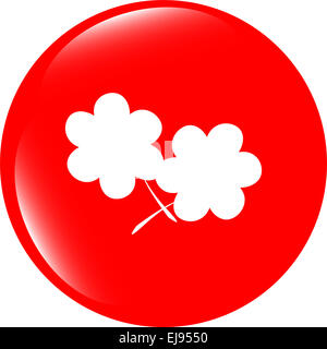 Web App fleur bouton icône brillant Banque D'Images