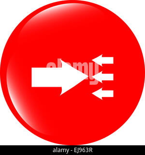 L'icône flèche bouton web isolated on white Banque D'Images