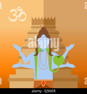 Image vectorielle d'une icône de télévision hindou Banque D'Images