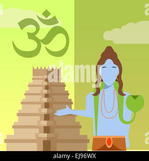 Image vectorielle d'une icône de télévision hindou Banque D'Images