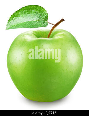 Pomme verte sur un fond blanc. Fichier contient des chemins de détourage. Banque D'Images