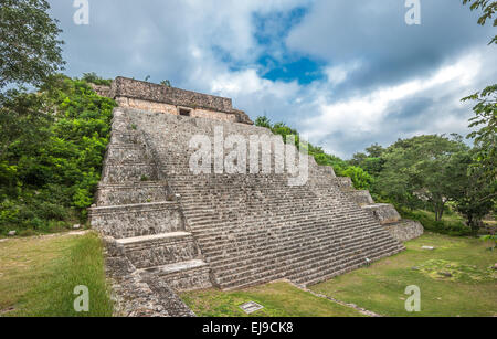 La grande pyramide à Uxmal, Yucatan, Mexique Banque D'Images