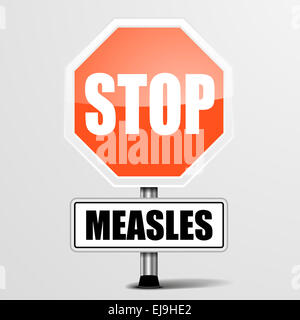 La rougeole rouge Stop Banque D'Images