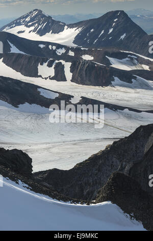 Glaciers dans Sarek NP, Laponie, Suède Banque D'Images