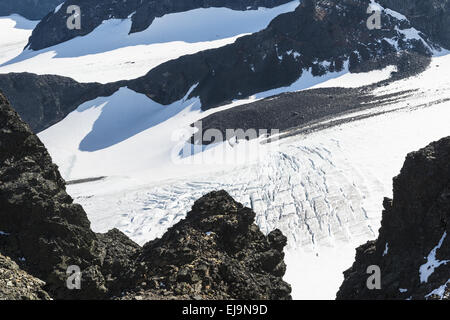 Glaciers dans Sarek NP, Laponie, Suède Banque D'Images