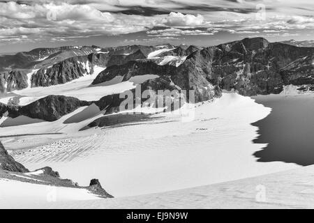 Glaciers dans Sarek NP, Laponie, Suède Banque D'Images