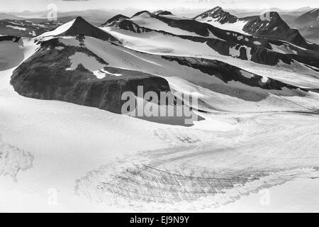 Glacier dans Sarek NP, Laponie, Suède Banque D'Images