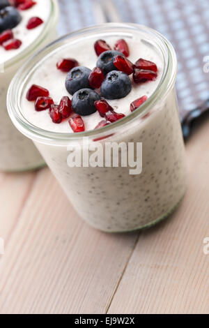 Semences Chia pudding Banque D'Images