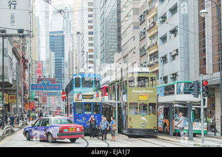 Hong Kong street Sheung Wan Banque D'Images