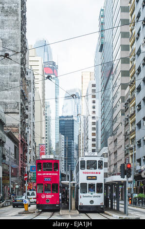 Hong Kong street Sheung Wan Banque D'Images