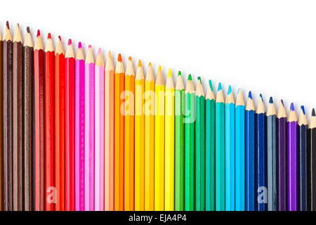 Crayons multicolores Banque D'Images