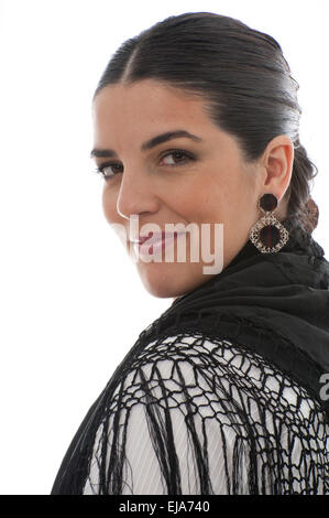 Danseuse de Flamenco féminin espagnol espagne andalousie, grace poise danse andalousie Banque D'Images