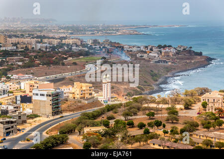 Vue aérienne de Dakar Banque D'Images